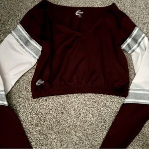 Maroon and White Chasse Cheer Bodyliner